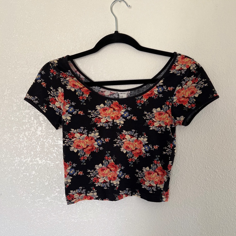 Forever 21 Floral Crop Top